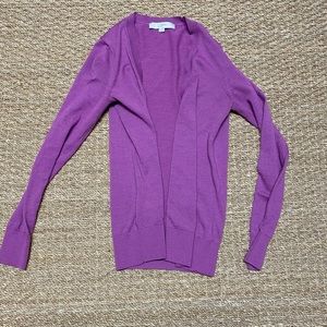 Purple cardigan